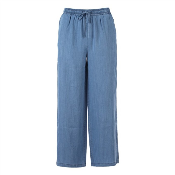 Enjoy Broek wide leg tencel 933101 Licht demin Blauw